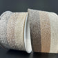 2.5" Brown Glitter Stripe Ribbon