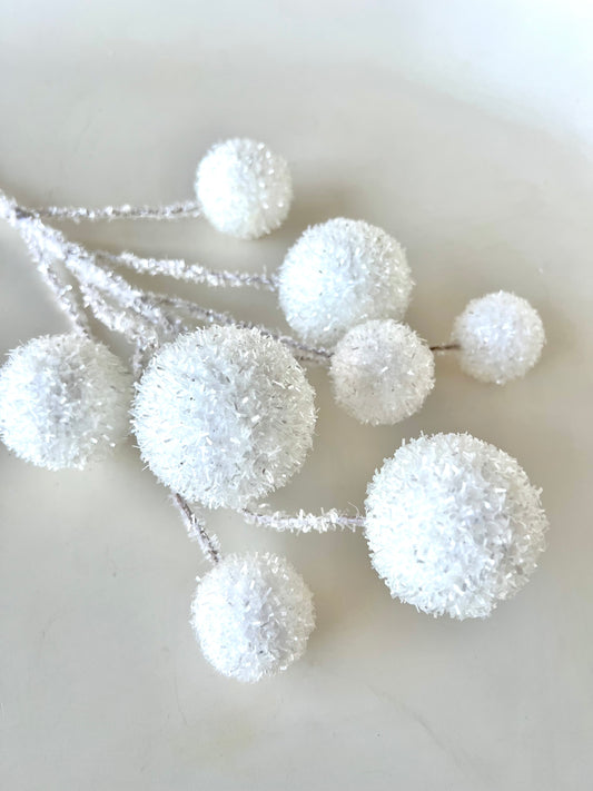 White Sparkly Ball Pick | 24 Inch - Designer DIY