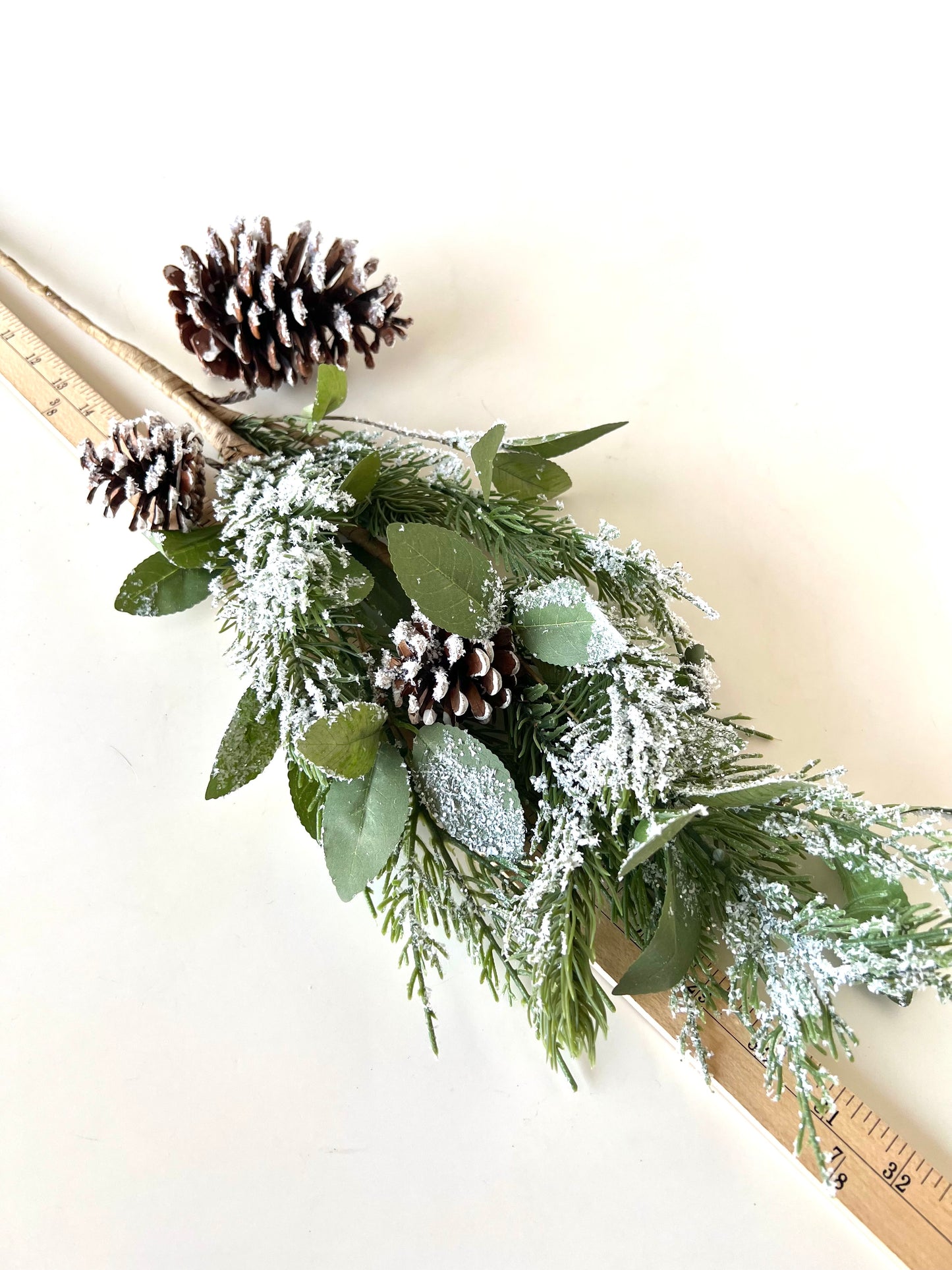Frosted Pinecone Greenery Pick - Designer DIY