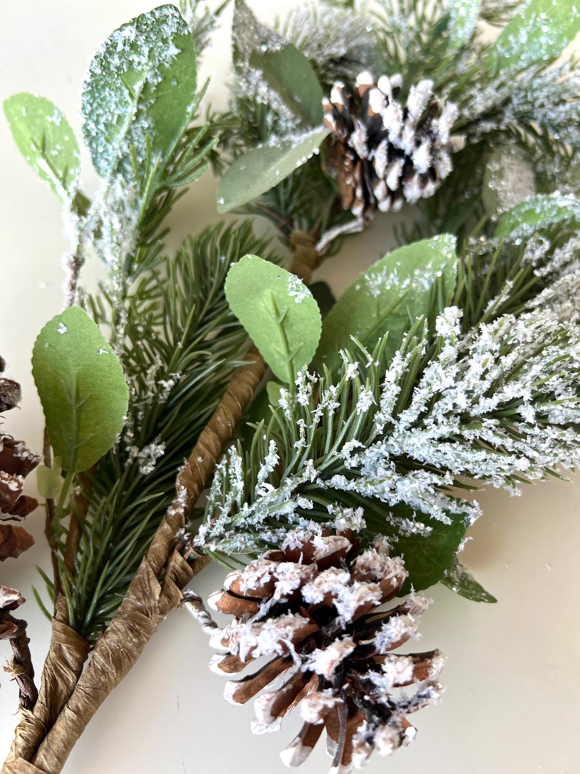 Frosted Pinecone Greenery Pick - Designer DIY