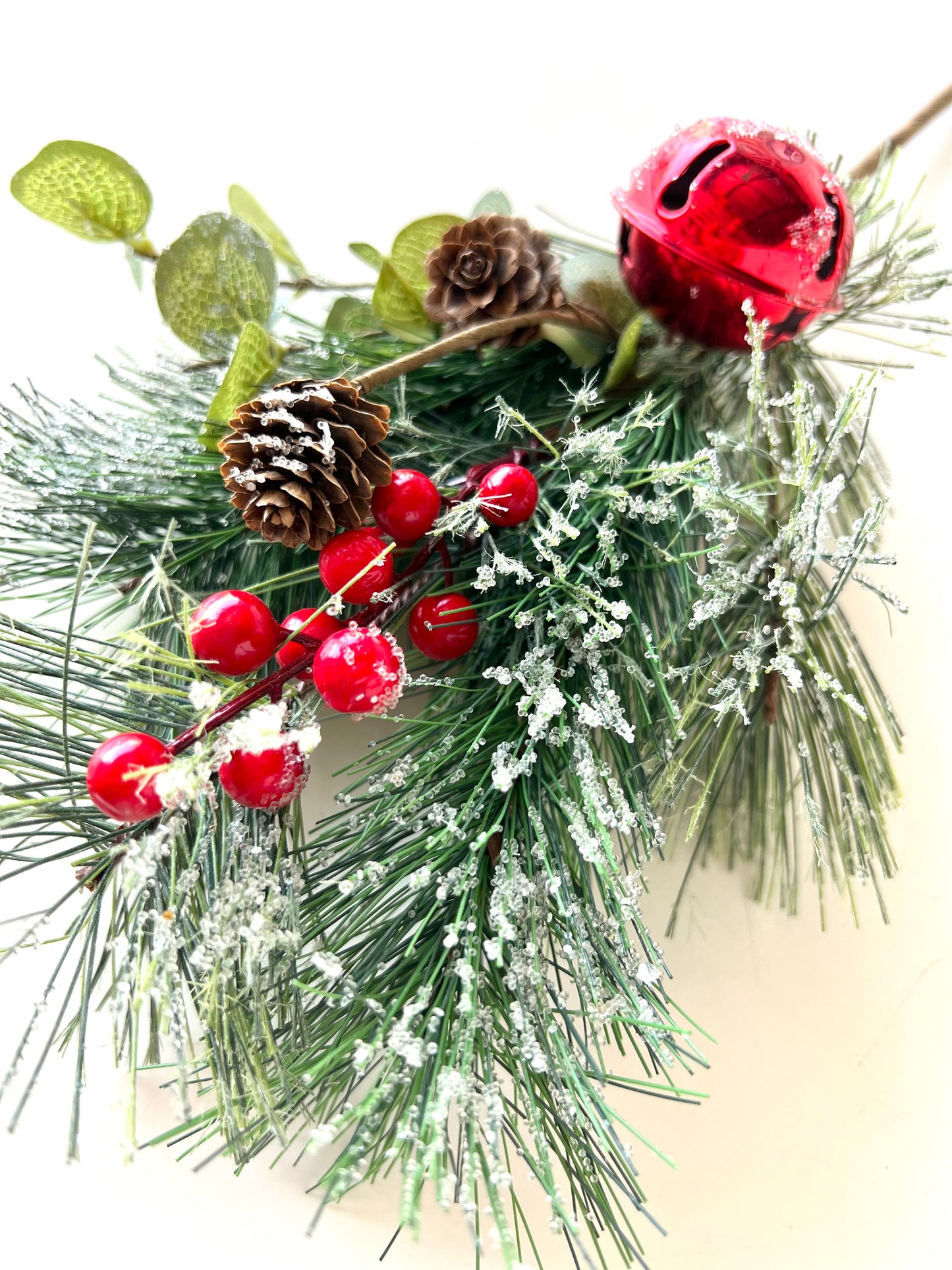 Frosted Pine and Berry Pick | Red - Designer DIY