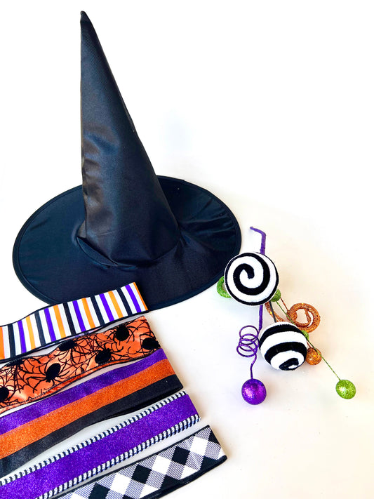 DIY Witch Hat Kit | Orange, Purple, Black - Designer DIY