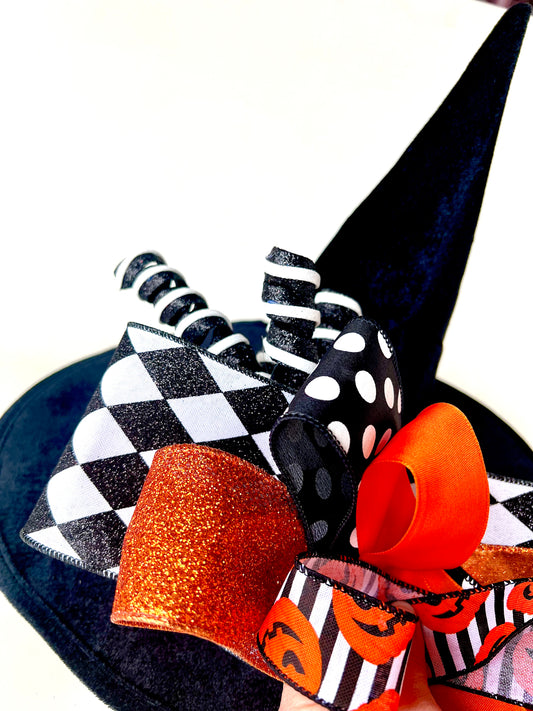 DIY Witch Hat Kit | Black, Orange, Harlequin - Designer DIY