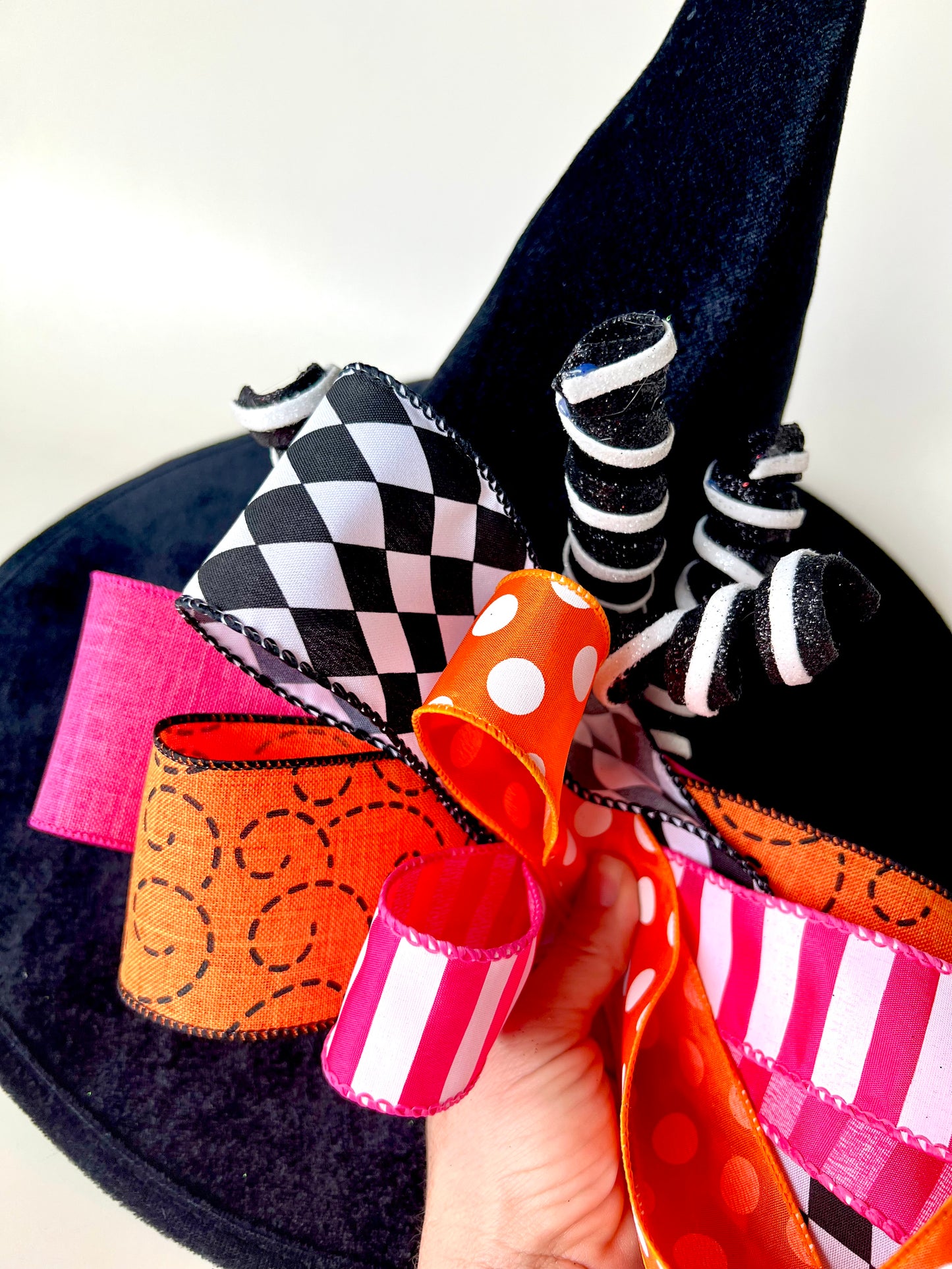 DIY Witch Hat Kit | Pink, Orange, Black - Designer DIY