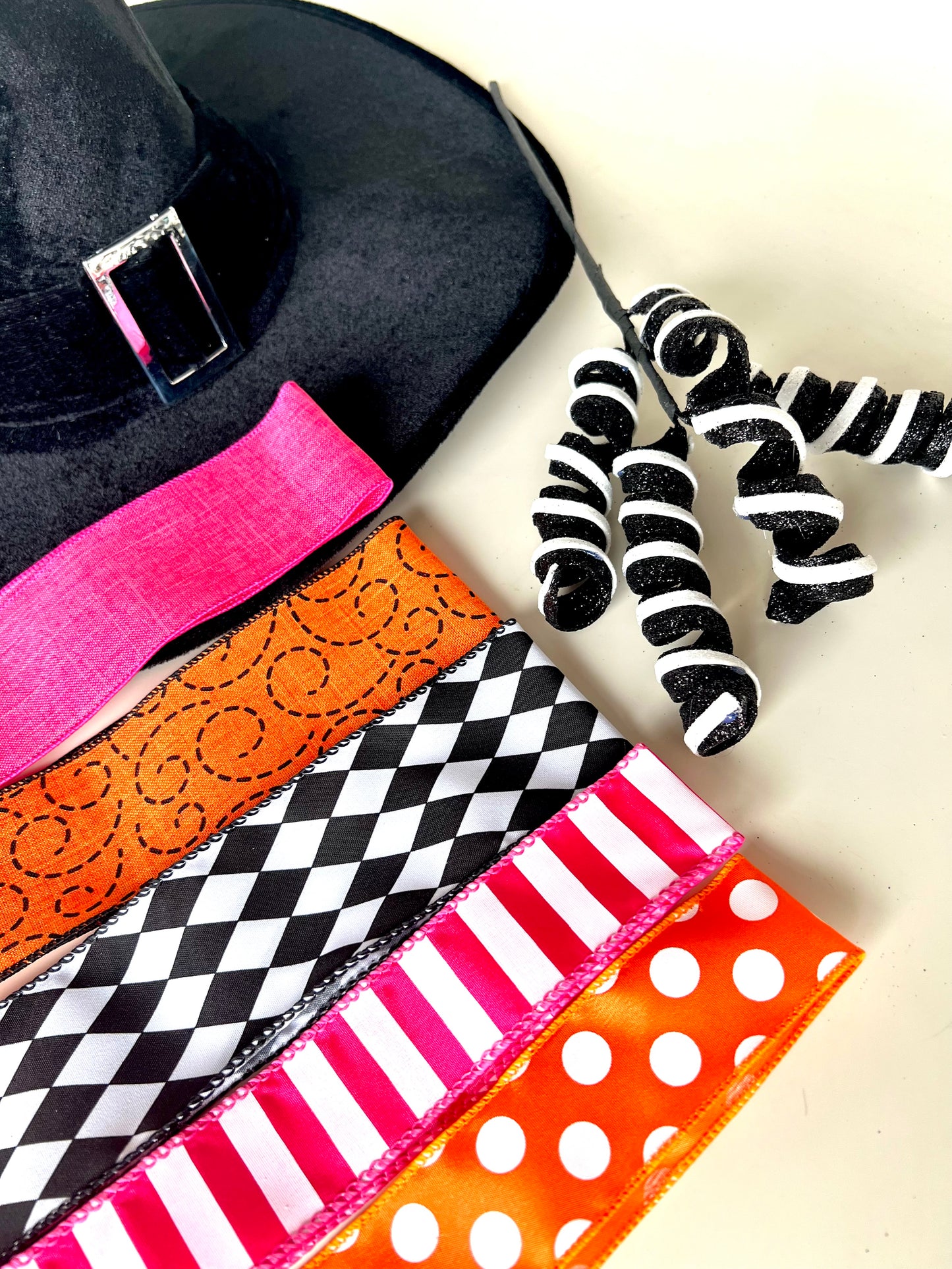 DIY Witch Hat Kit | Pink, Orange, Black - Designer DIY