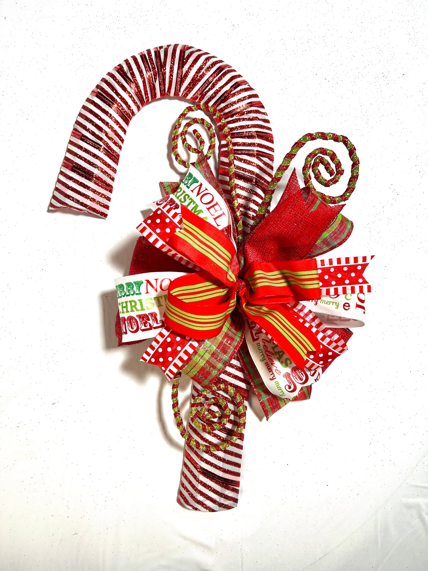 Candy Cane Door Hanger | Red & White Stripe - Designer DIY