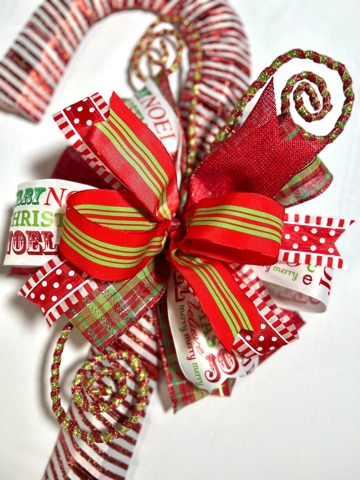 Candy Cane Door Hanger | Red & White Stripe - Designer DIY