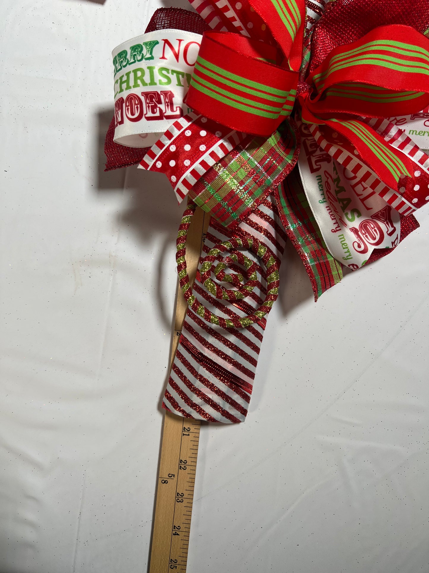 Candy Cane Door Hanger | Red & White Stripe - Designer DIY