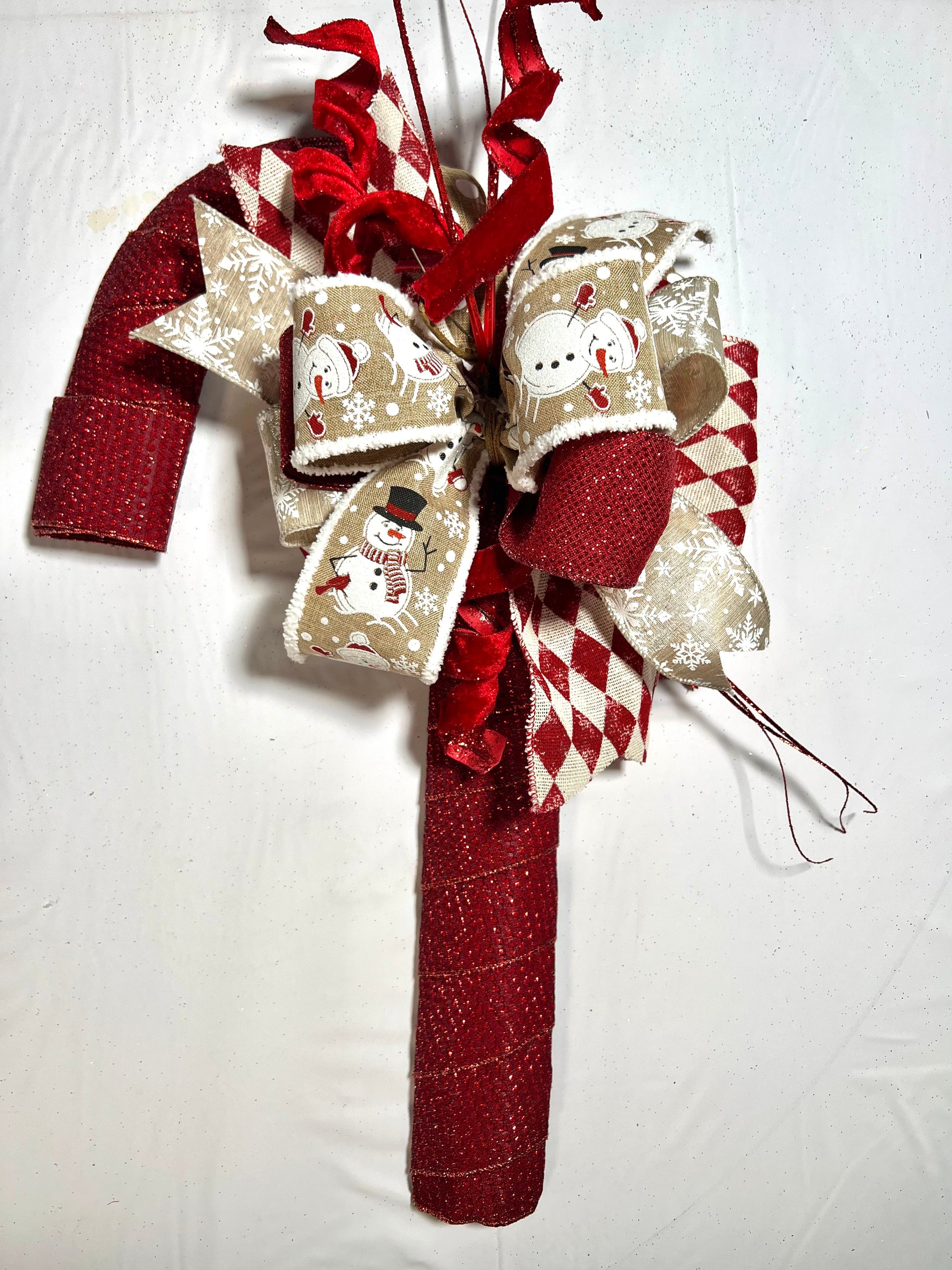 Candy Cane Door Hanger | Snowman - Designer DIY