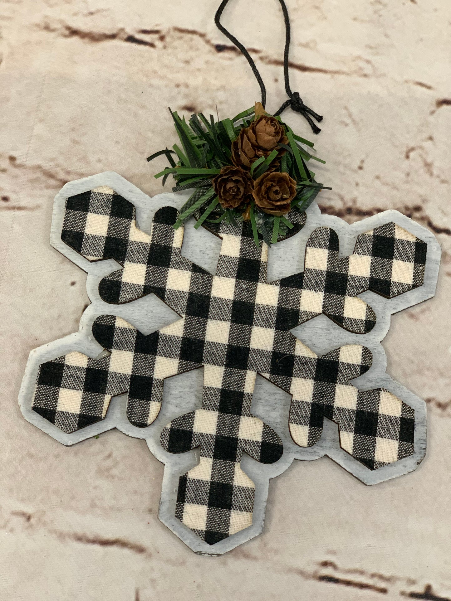 Buffalo Check Snowflake Ornament - Designer DIY