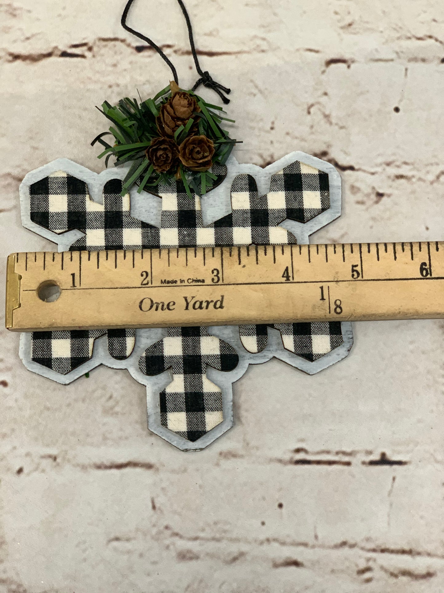 Buffalo Check Snowflake Ornament - Designer DIY