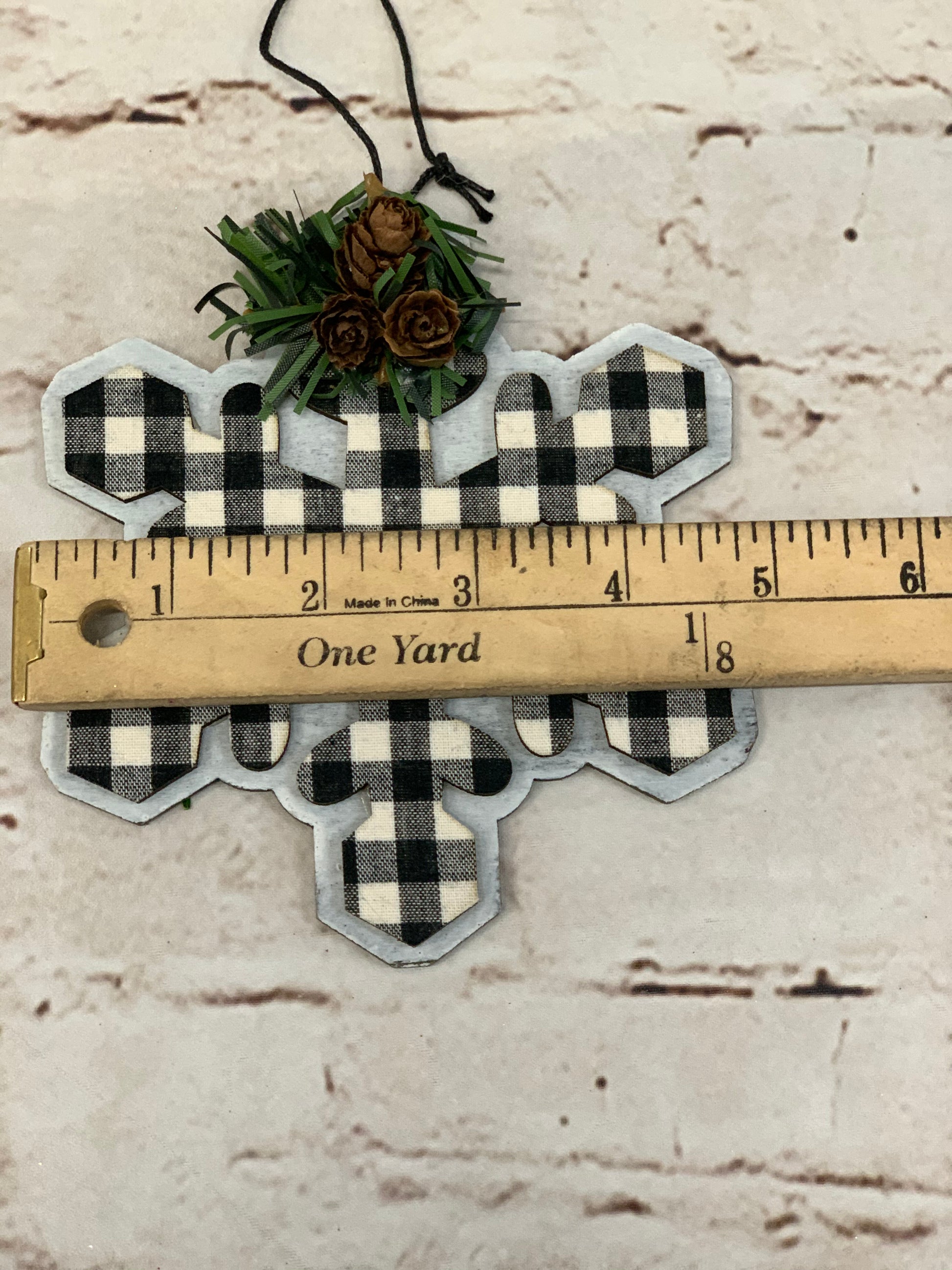 Buffalo Check Snowflake Ornament - Designer DIY