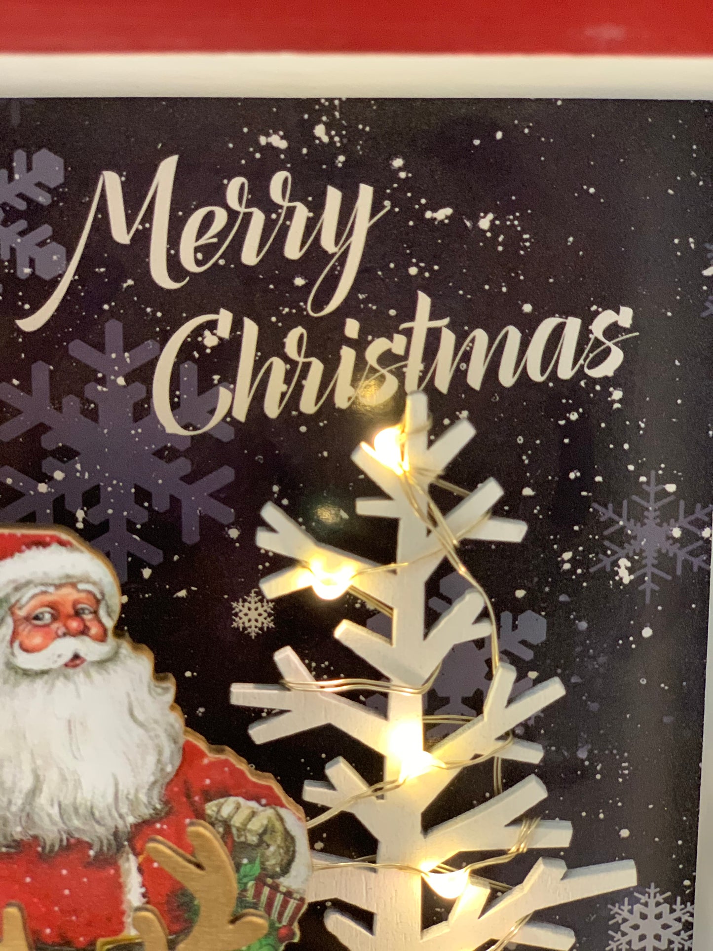 Merry Christmas | Santa Claus | Light Up Shadowbox