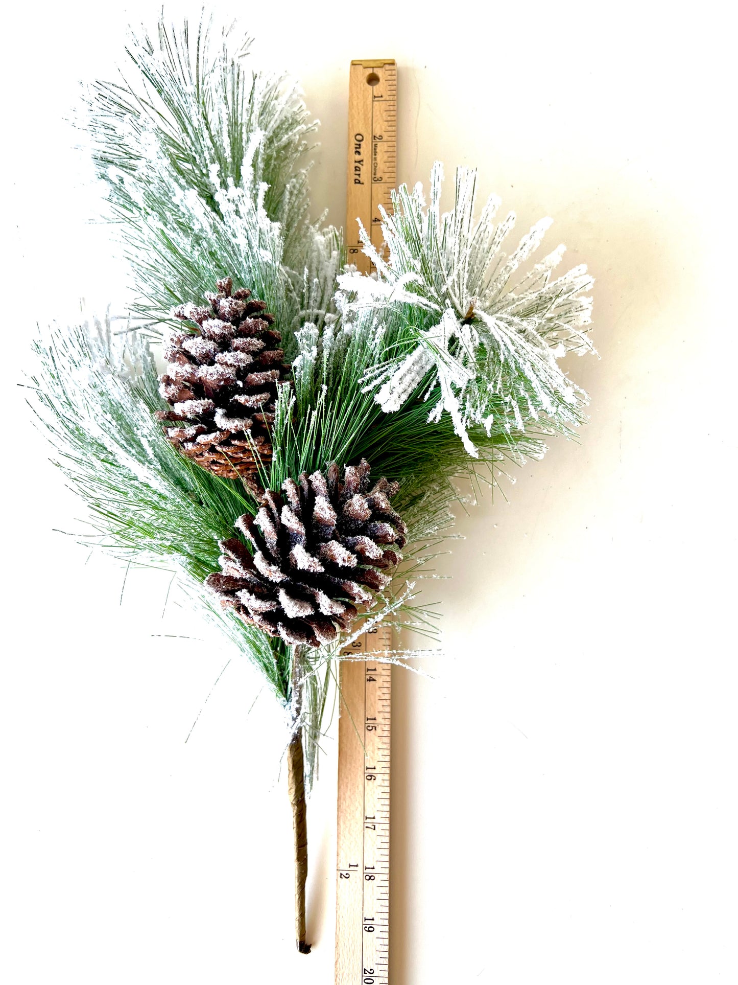 Flocked Pinecone Pick | 18" - Designer DIY