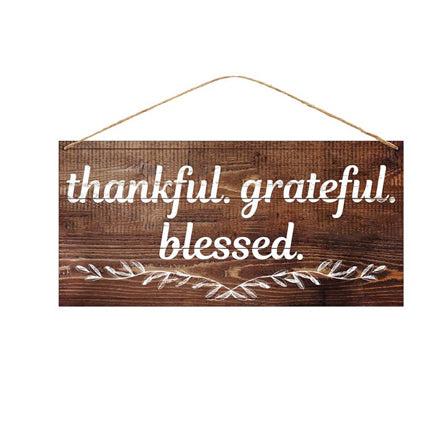 Fall Sign | Thankful, Grateful, Blessed