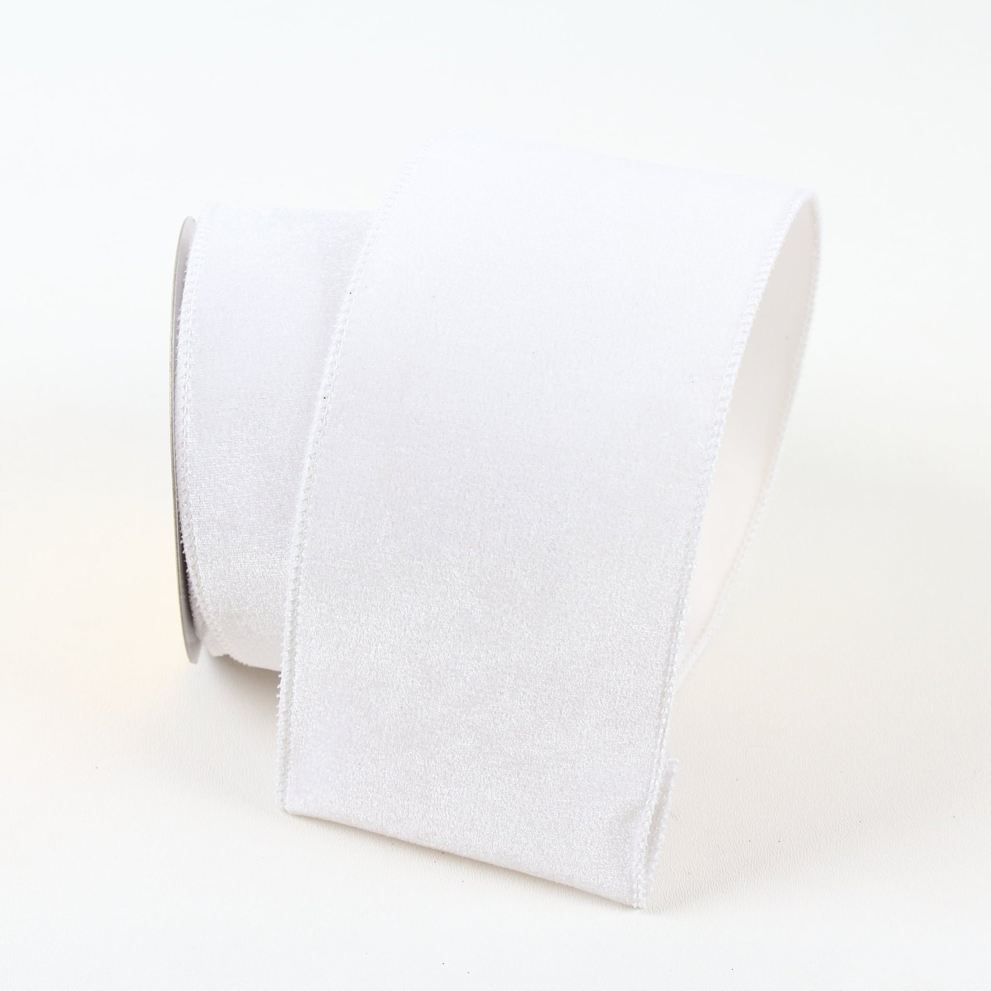4" White Velveteen DESIGNER Ribbon - Designer DIY