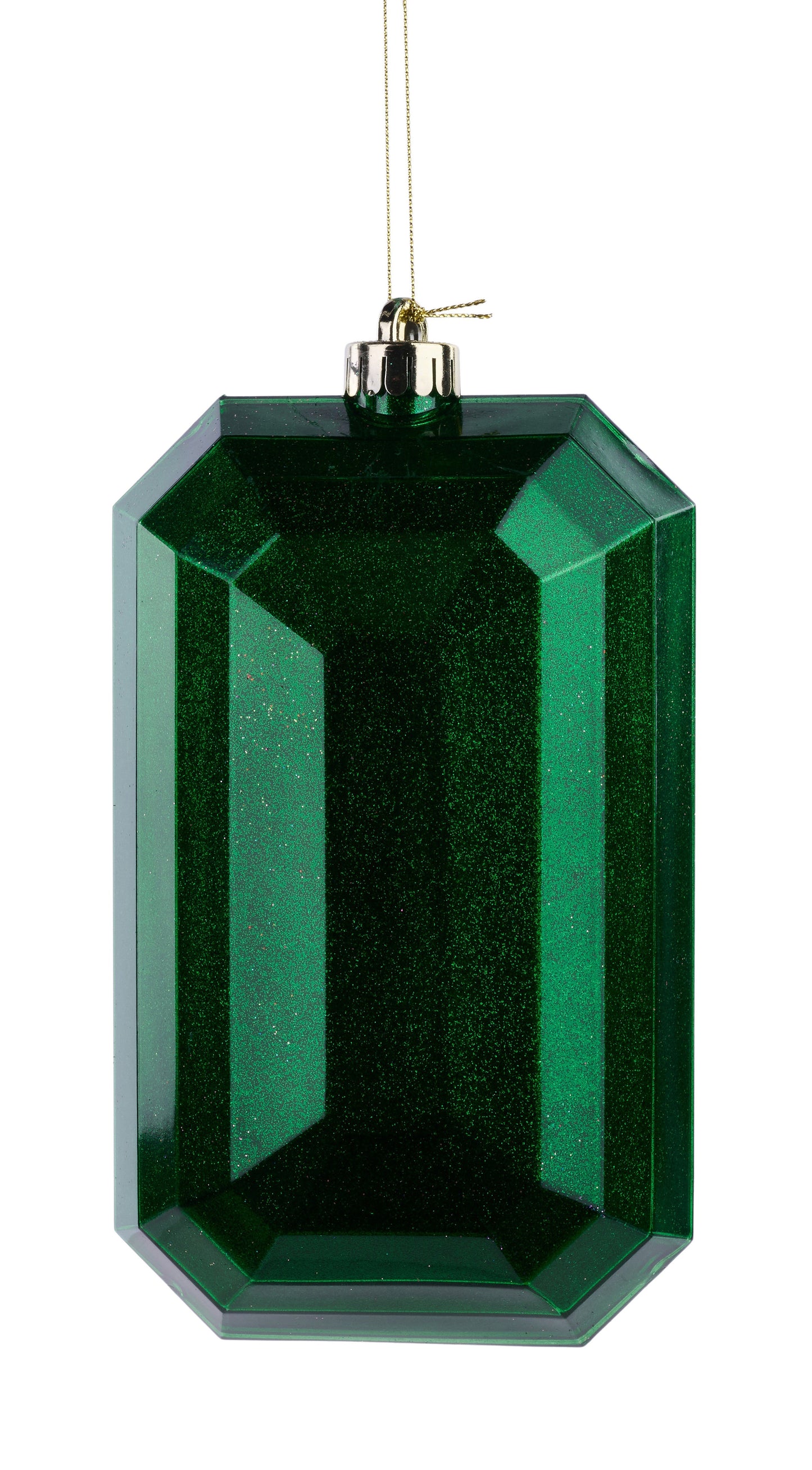 Green Glitter Ornament Gem