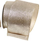 4" Platinum Glitter Ribbon | Farrisilk