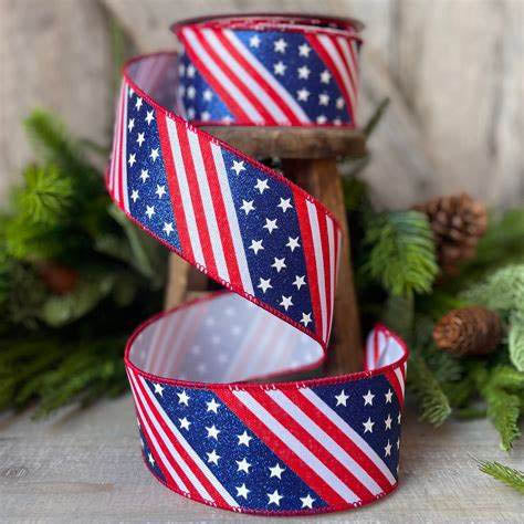 2.5" American Flag DESIGNER Ribbon - Designer DIY