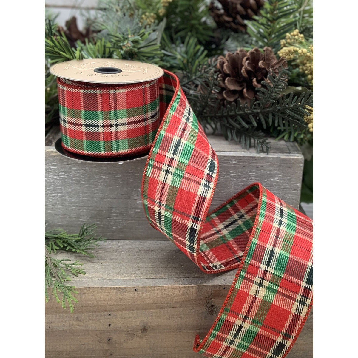 2.5" Christmas Plaid DESIGNER Ribbon - Designer DIY