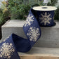 2.5" Snowflake DESIGNER Ribbon | Navy & Gold - Designer DIY