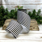 4" Black Glitter Stripe DESIGNER Ribbon - Designer DIY
