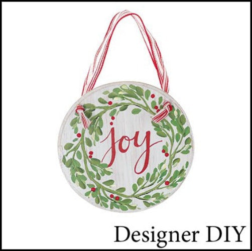 Joy Christmas Wood Sign | Ornament - Designer DIY