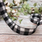 1.5” Black & White Buffalo Check Ribbon - 50 yards - Designer DIY