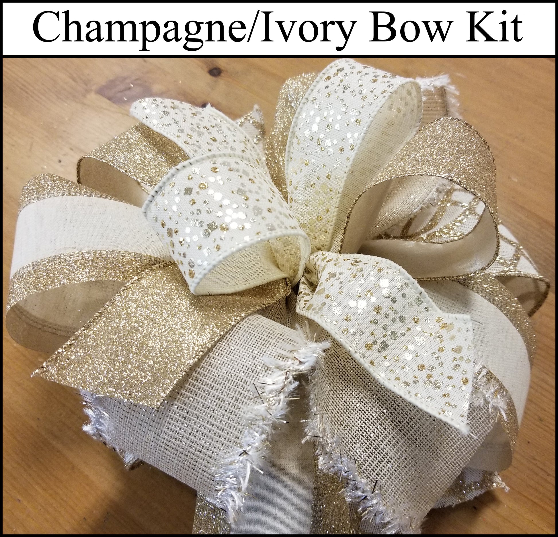 Champagne DIY Craft Bow Kit - Designer DIY