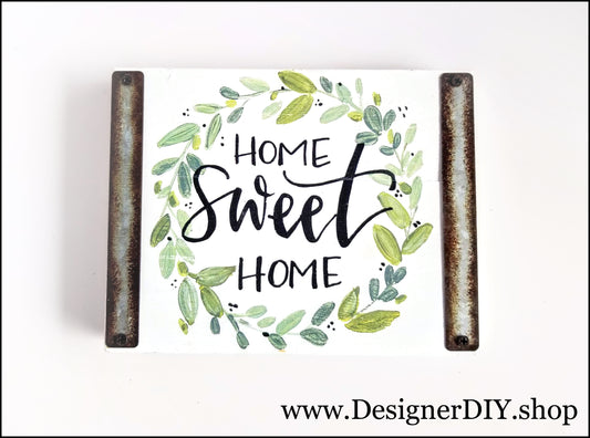 Home Sweet Home Painted Wood Sign - Designer DIY