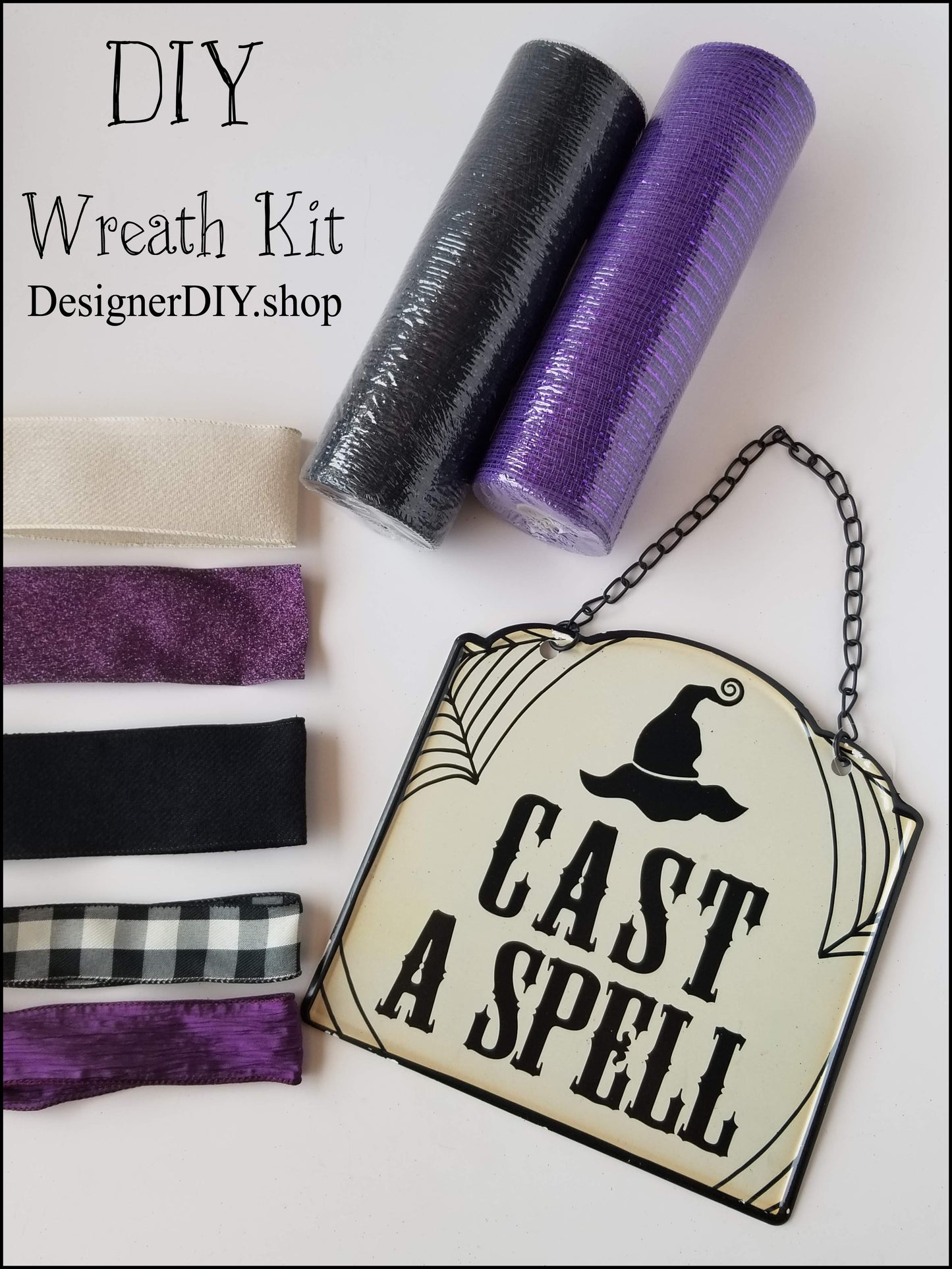 Cast a Spell Halloween DIY Wreath Kit - Designer DIY