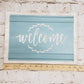 Welcome Sign | Light blue & Ivory - Designer DIY