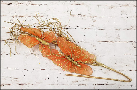 Orange & Gold Butterfly Pick - Designer DIY