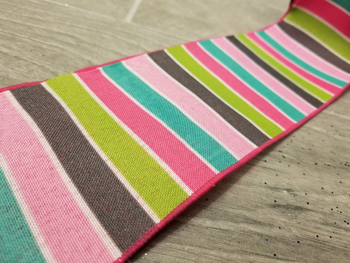 4" Multi-Colored Stripe DESIGNER Ribbon - Designer DIY