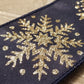2.5" Snowflake DESIGNER Ribbon | Navy & Gold - Designer DIY