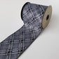 4" Gray & Black Glitter Plaid DESIGNER Ribbon - Designer DIY