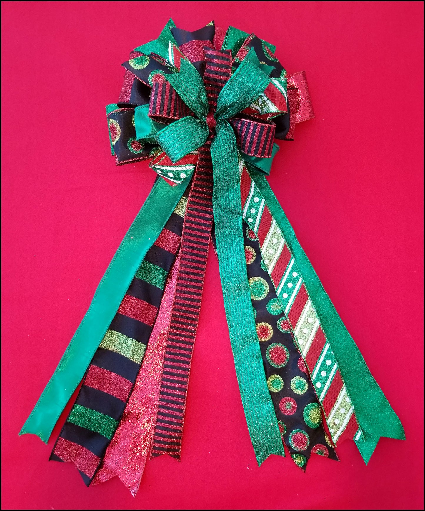 Whimsical Christmas Handmade Bow | Black - Designer DIY