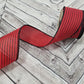 2.5" Red & Black Thin Stripe DESIGNER Ribbon - Designer DIY