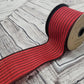 2.5" Red & Black Thin Stripe DESIGNER Ribbon - Designer DIY