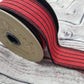 1.5" Red & Black Thin Stripe DESIGNER Ribbon - Designer DIY
