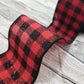 2.5" Red & Black Buffalo Check DESIGNER Ribbon - Designer DIY