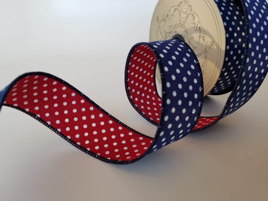 1.5" Red & Blue Double Sided DESIGNER Ribbon - Designer DIY