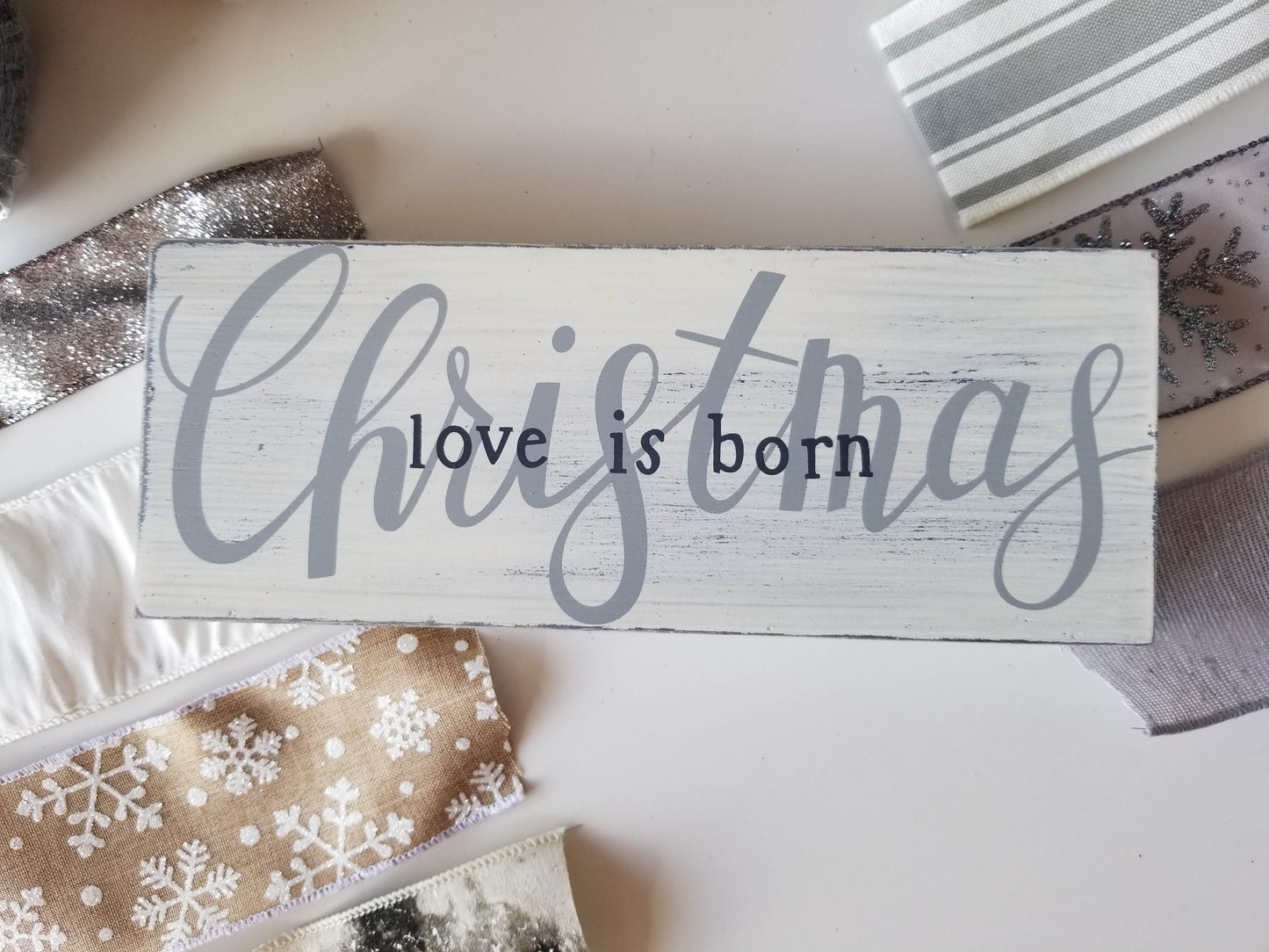 Love is Born Christmas Wood Sign - Designer DIY