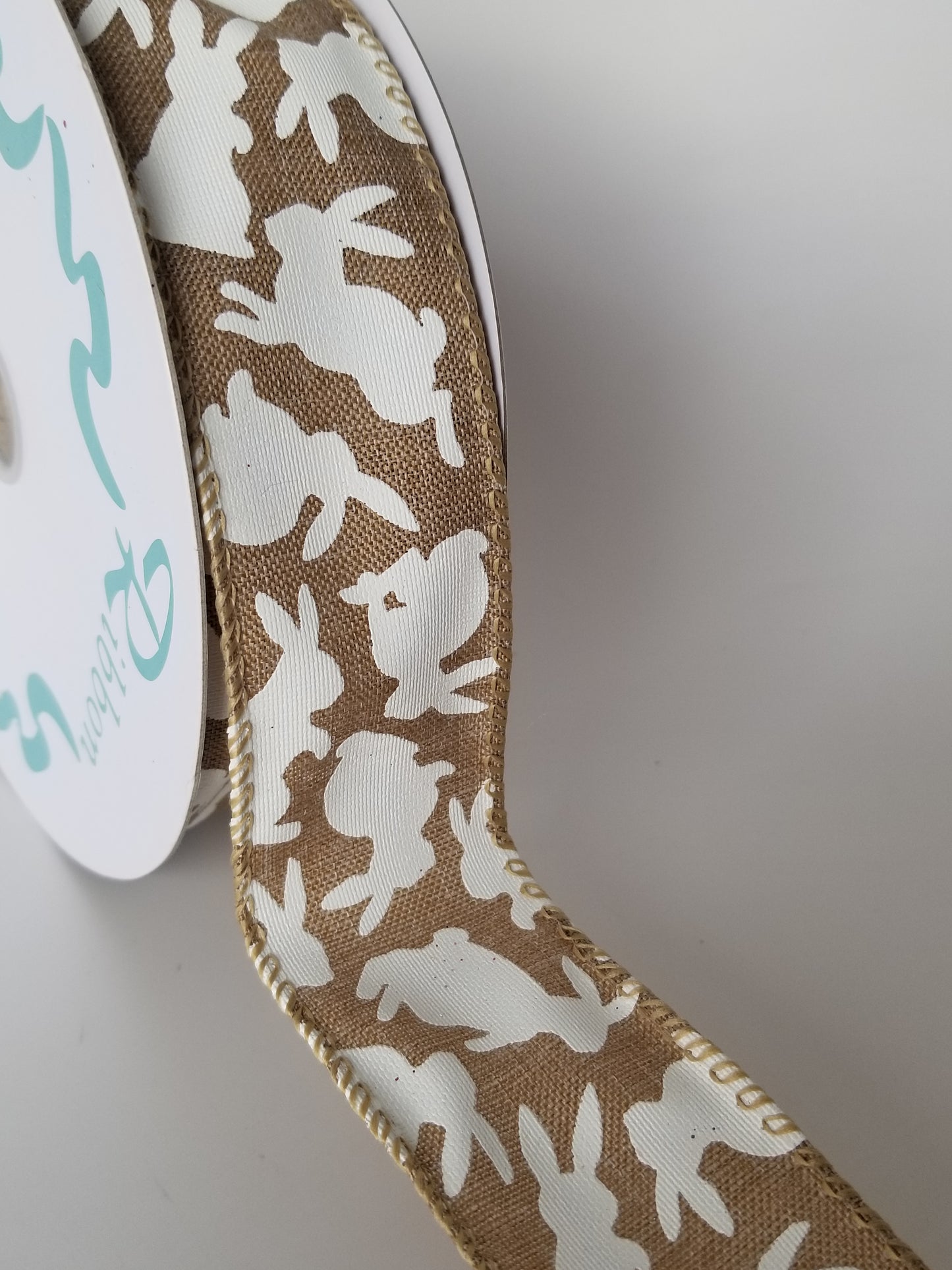 1.5" Natural White Bunny Rabbit Ribbon | 20 yards - Designer DIY