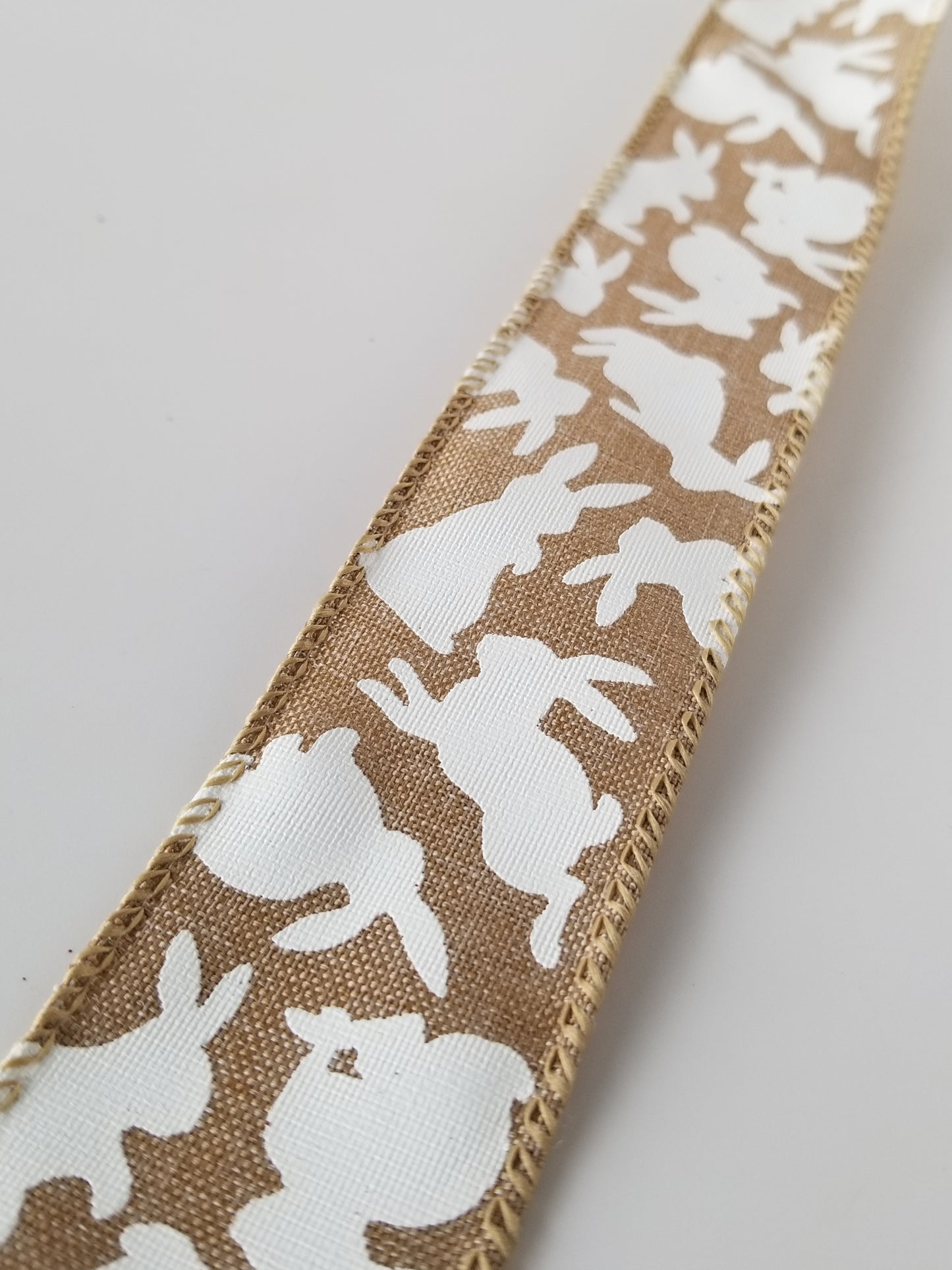 1.5" Natural White Bunny Rabbit Ribbon | 20 yards - Designer DIY