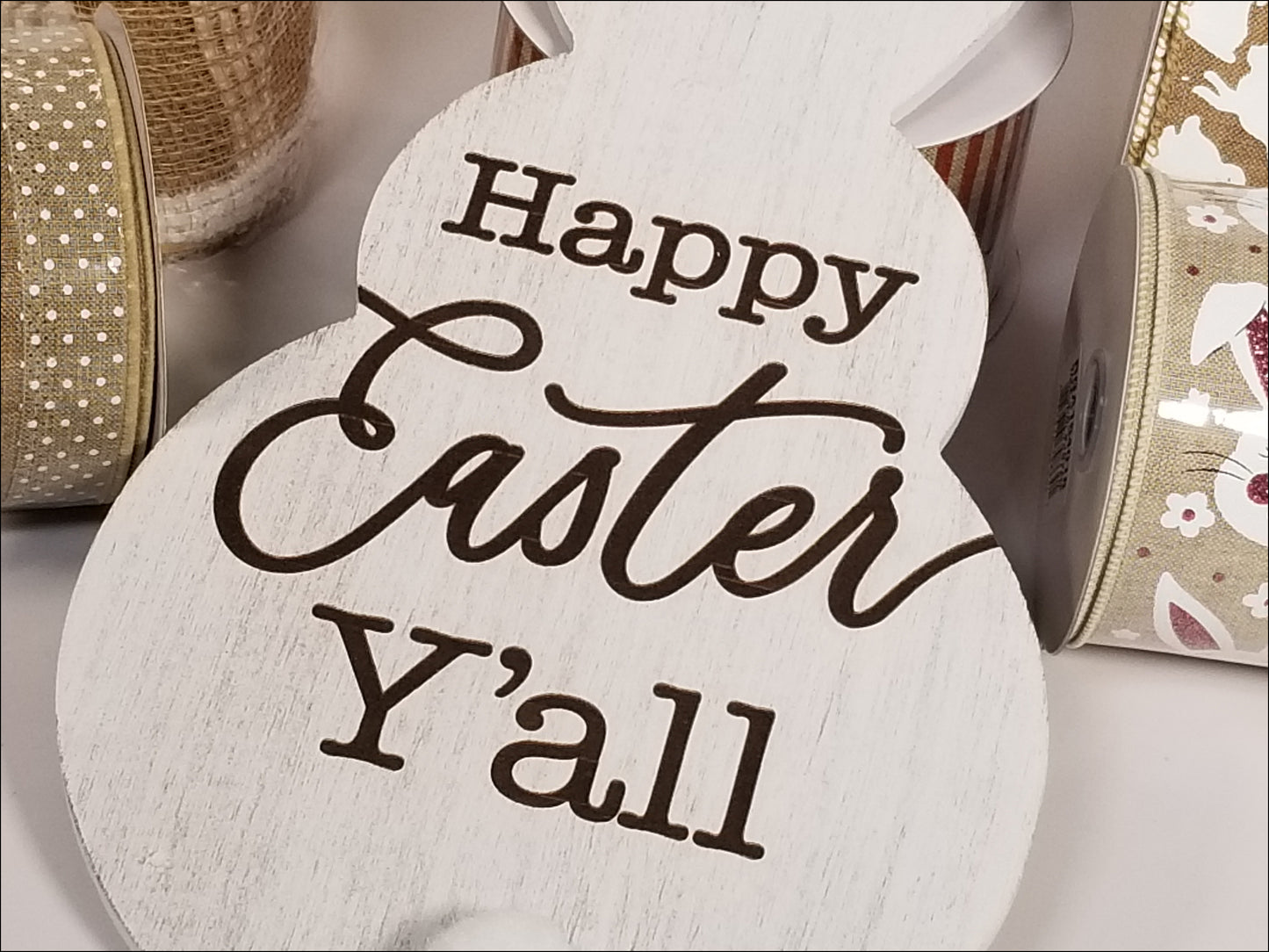 Happy Easter Y'all Bunny Sign - Designer DIY