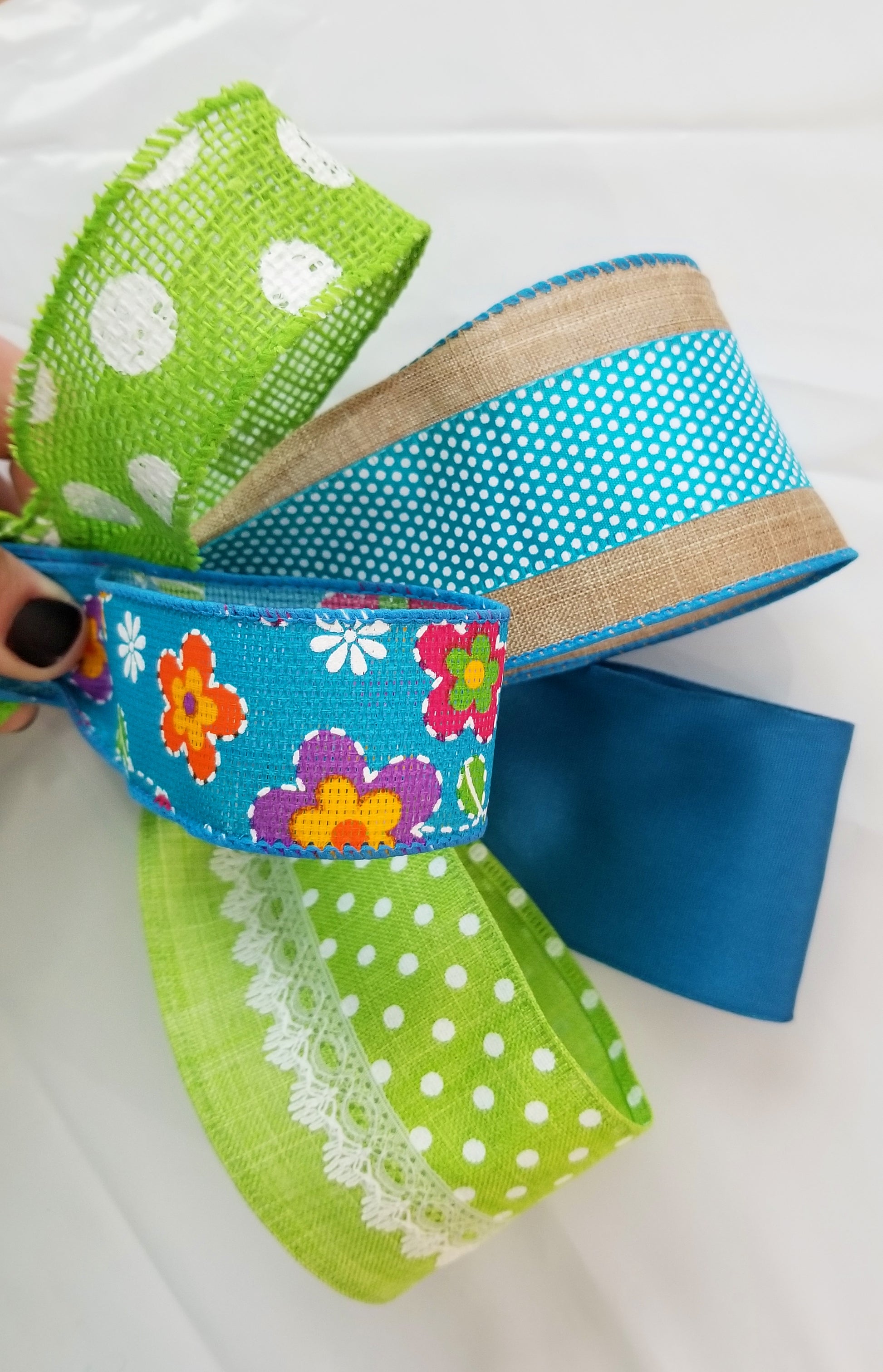 Blue & Green Spring Flower DIY Wreath Kit - Designer DIY