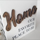 Home Is Our Favorite Place To Be Sign - Designer DIY