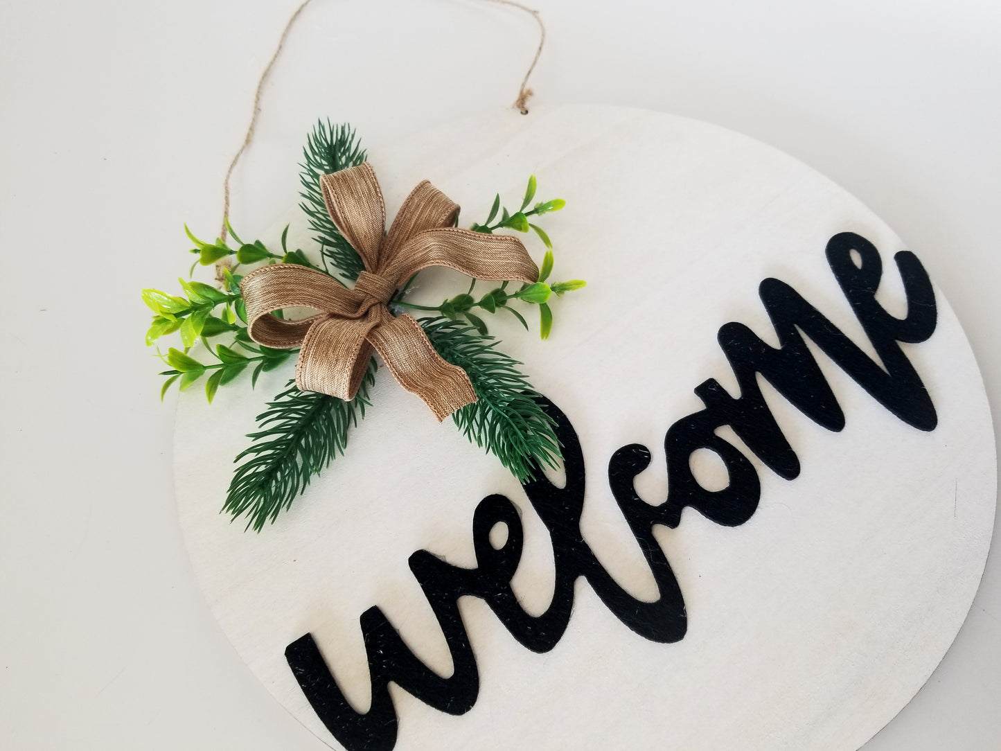 Welcome Hanging Door Decor - Designer DIY