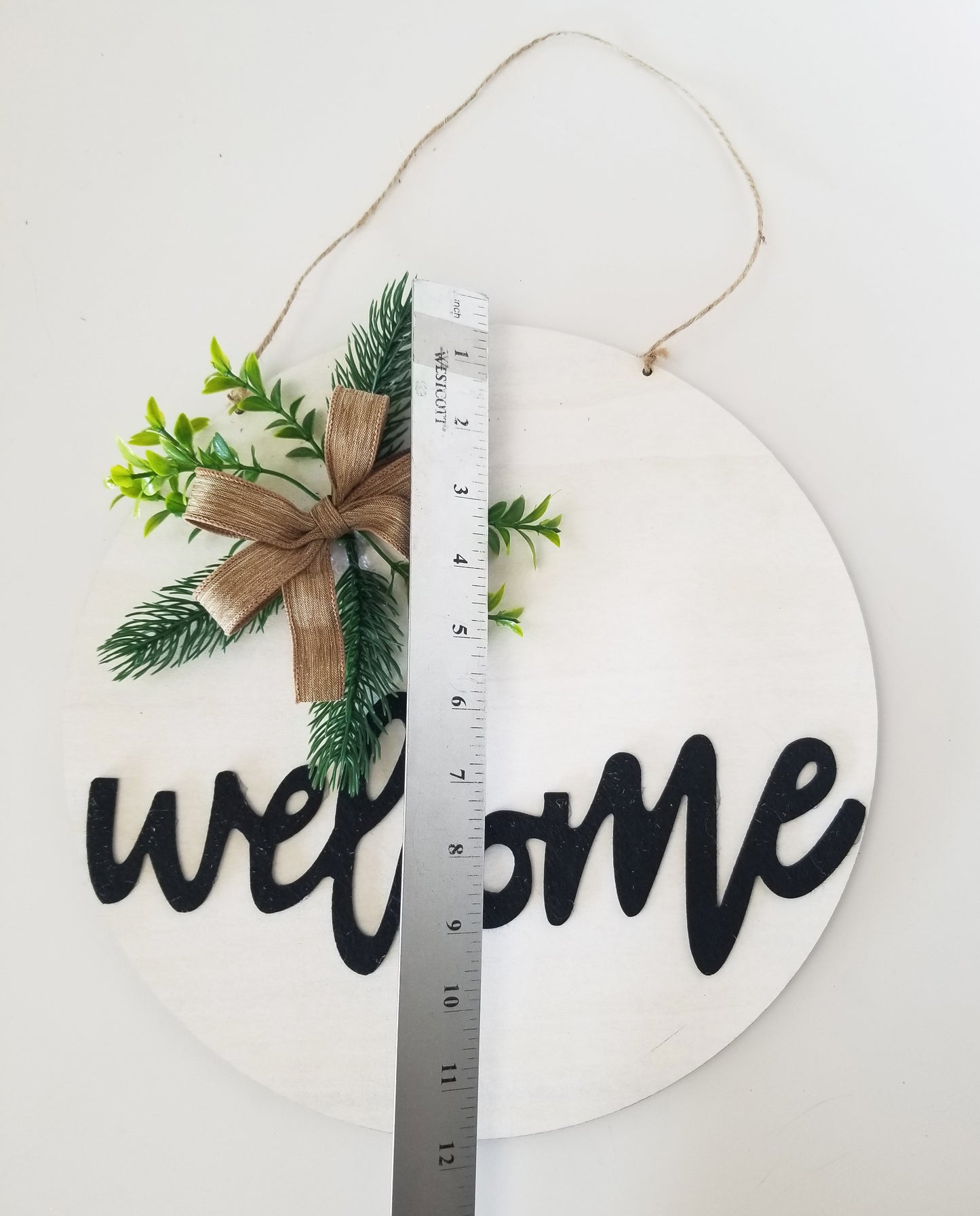 Welcome Hanging Door Decor - Designer DIY